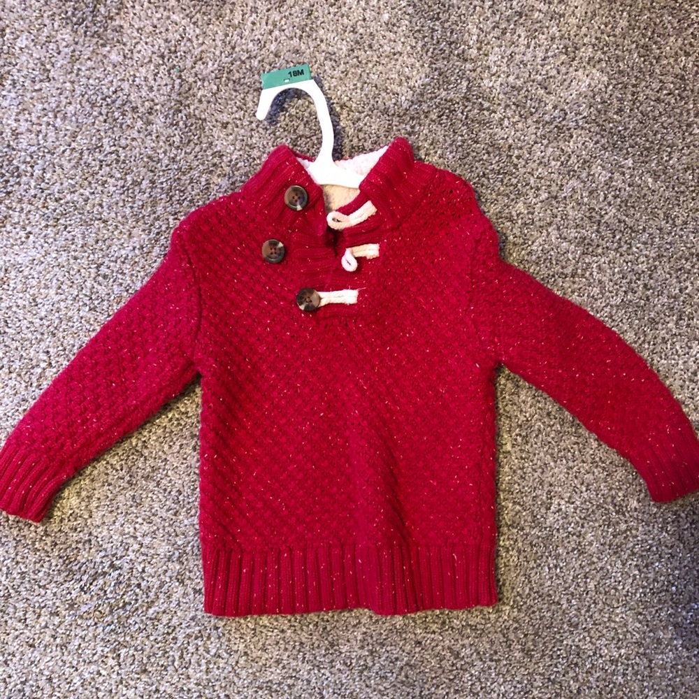 Cat and jack Sherpa collar sweater